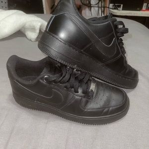 Nike Air Force 1s  Black/Black